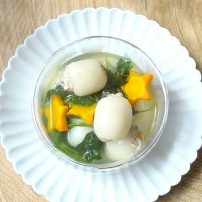 วิธีทำ แกงจืดลูกเงาะ