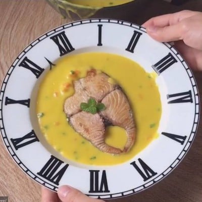 วิธีทำ ปลาอินทรีย์ราดซอสฟักทอง