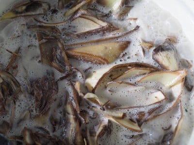 วิธีทำ ต้มยำหัวปลีไก่ย่าง