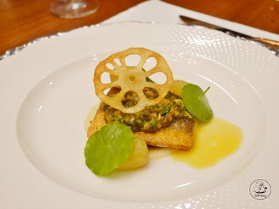 Grilled will sea bass