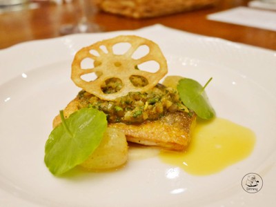 Grilled will sea bass