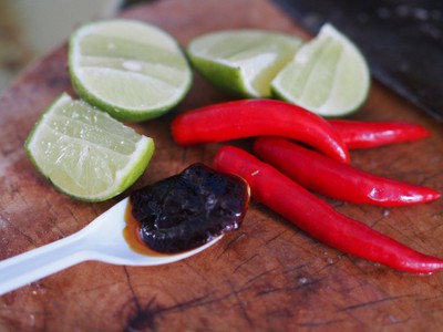 วิธีทำ ต้มยำหัวปลีไก่ย่าง