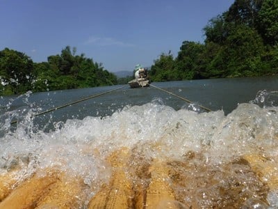 บรรยากาศ จุดล่องแพ แลชายแดน ปากจั่น