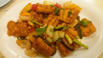 ปลาผัดพริกเสฉวน