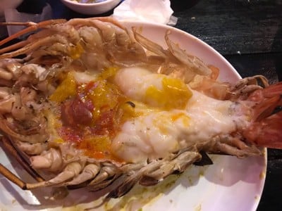 กุ้งเผาแบบที่ควรจะได้ในตอนแรกแต่ไม่มีก้าม