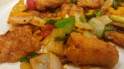 ปลาผัดพริกเสฉวน