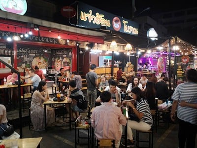 บรรยากาศ ตลาดนัดรถไฟรัชดา