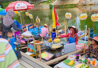 บรรยากาศ ตลาดน้ำคลองแห