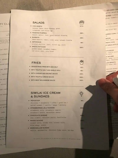 ป้ายราคาหรือสมุดเมนู