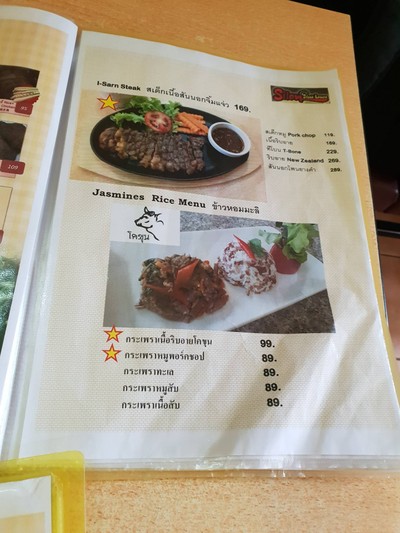 ป้ายราคาหรือสมุดเมนู
