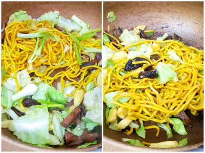 วิธีทำ ยากิโซบะเห็ดหอม สูตรเจ