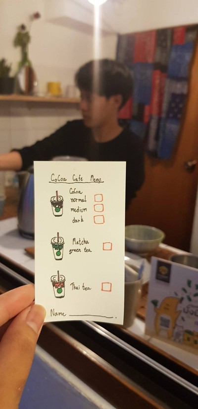 ป้ายราคาหรือสมุดเมนู