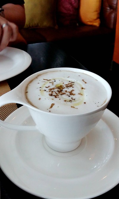 Mushroom Cappuccino with Black Truffle