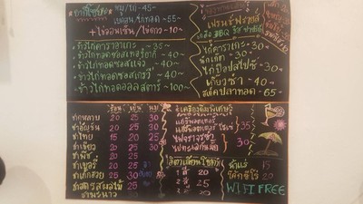 ป้ายราคาหรือสมุดเมนู