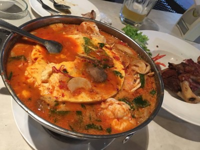 ต้มยำกุ้งไข่ตุ๋น