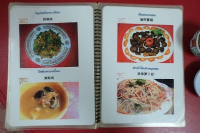 ป้ายราคาหรือสมุดเมนู