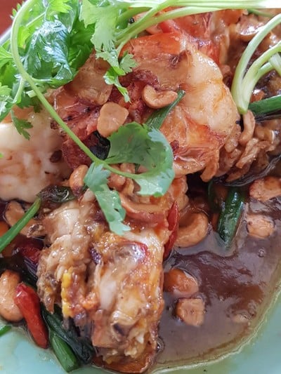 กุ้งแม่น้ำซอสมะขาม