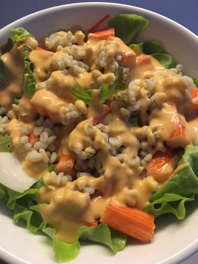 วิธีทำ สลัดปูอัดข้าวบาร์เลย์