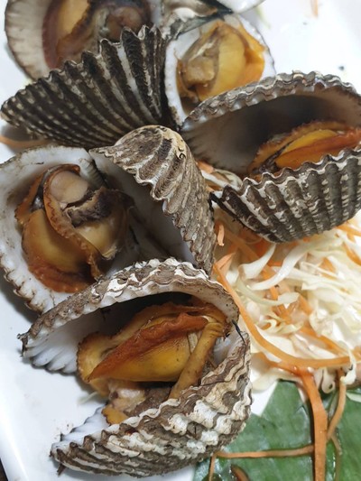 หอยแครงลวก