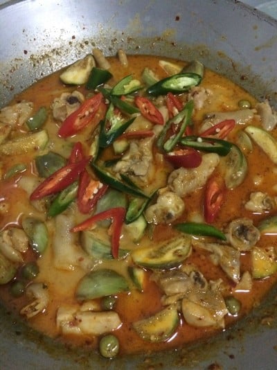 วิธีทำ “แกงไก่ใส่มะเขือ" วิธีทำ “แกงไก่ใส่มะเขือ"