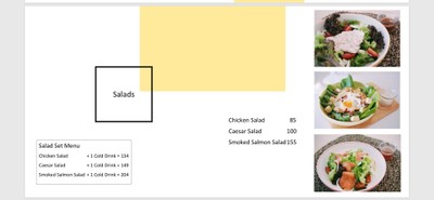 ป้ายราคาหรือสมุดเมนู