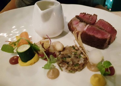 150-Day Grain Fed Ribeye Steak / Truffle Purée with Beef Jus