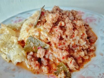 วิธีทำ ข้าวไข่ข้นแกงเผ็ดหมูสับ วิธีทำ ข้าวไข่ข้นแกงเผ็ดหมูสับ