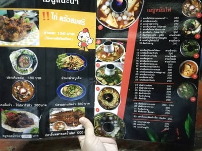 ป้ายราคาหรือสมุดเมนู