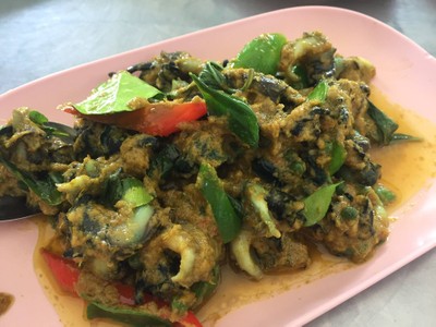 หอยเจดีย์ผัดเผ็ด