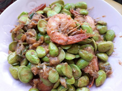 กุ้งผัดสะตอ