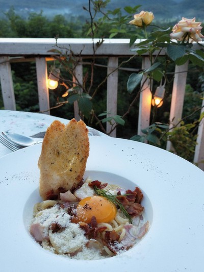 สปาเก็ตตี้คาโบนาร่าครีม