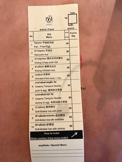 ป้ายราคาหรือสมุดเมนู