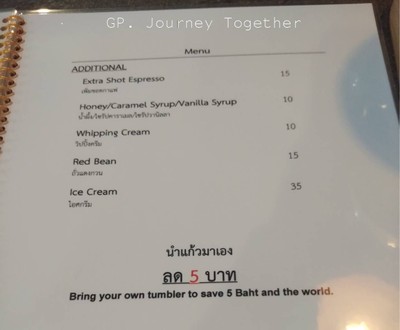 ป้ายราคาหรือสมุดเมนู