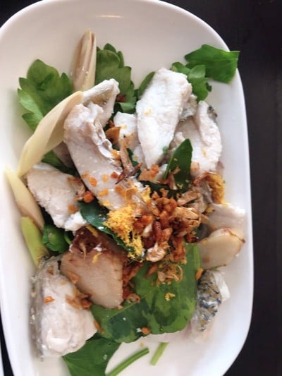 ปลากระพงลวกจิ้ม