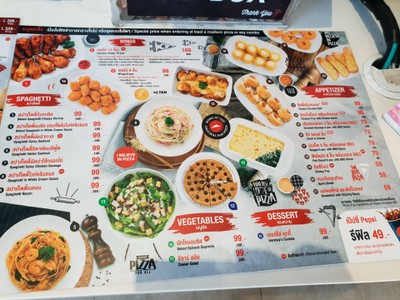 ป้ายราคาหรือสมุดเมนู