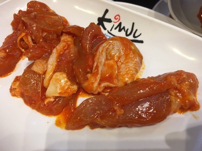 เนื้อน่องไก่หมักซอสเกาหลี