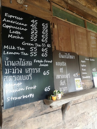 ป้ายราคาหรือสมุดเมนู