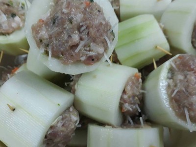 วิธีทำ แกงจืดแตงร้านยัดไส้หมูสับ 🐷