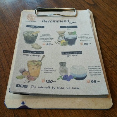 ป้ายราคาหรือสมุดเมนู