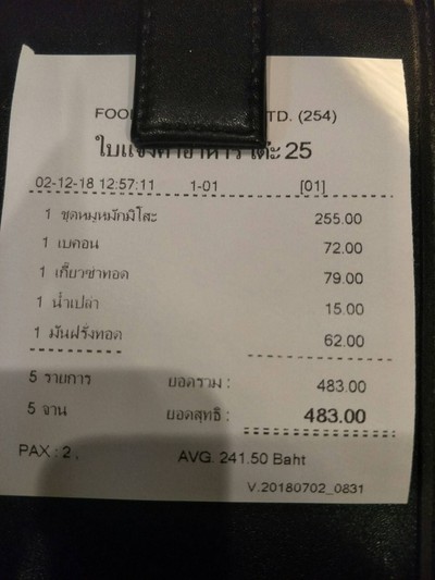 ป้ายราคาหรือสมุดเมนู