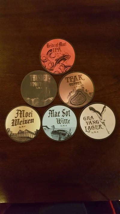 เบียร์ 6 รสชาติ แบรนด์ โลโก้แต่ละรสเบลเยี่ยม เยอรมัน เบียรดำ โรเซ่ อินเดีย รสเปลือกส้ม สมุนไพร  ฯลฯ