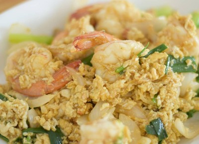 กุ้งผัดจั่นเจา