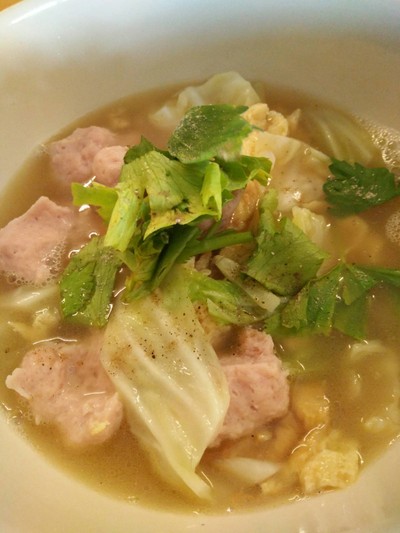 แกงจืดไข่น้ำหมูบะช่อ