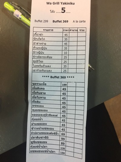 ป้ายราคาหรือสมุดเมนู