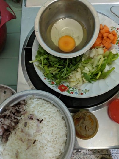วิธีทำ ข้าวผัดมันปู