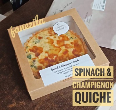 Spinach and Champignon Quiche