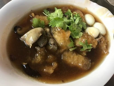 เมนูของร้าน กระเพาะปลานายบ๊วย