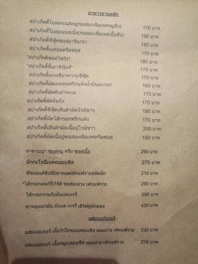 ป้ายราคาหรือสมุดเมนู