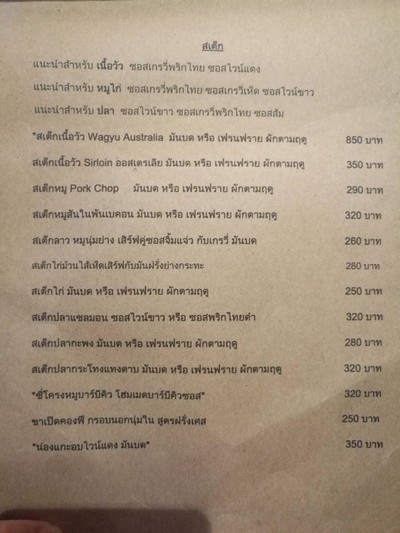 ป้ายราคาหรือสมุดเมนู