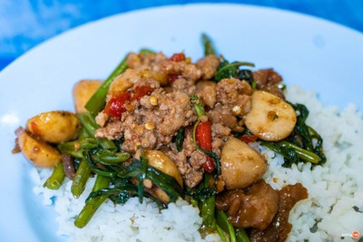 อาโกกะเพราผักบุ้ง (อาโก กะเพรา ผักบุ้ง เอแบค) หัวหมาก อาโกกะเพราผักบุ้ง (อาโก กะเพรา ผักบุ้ง เอแบค) หัวหมาก